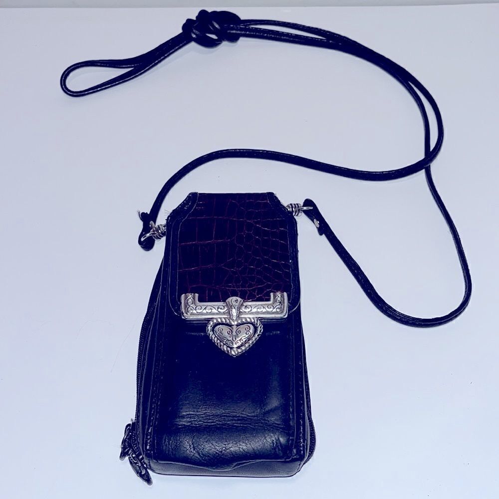 Vintage Brighton leather mini crossbody bag